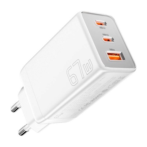 Ładowarka Essager ECTAC-KSB02-Z GaN 67W 2C+A (biały) Ładowarka Essager ECTAC-KSB02-Z GaN 67W 2C+A (biały)