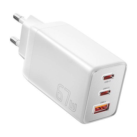 Ładowarka Essager ECTAC-KSB02-Z GaN 67W 2C+A (biały) Ładowarka Essager ECTAC-KSB02-Z GaN 67W 2C+A (biały)