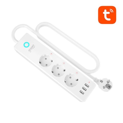 Inteligentna listwa zasilająca WiFi Gosund P1 PLUS (3x AC schuko, 3x USB-A) Tuya Inteligentna listwa zasilająca WiFi Gosund P1 PLUS (3x AC schuko, 3x USB-A) Tuya