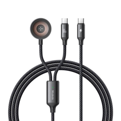 Kabel 2w1 Mcdodo CA-2200 USB-C + ładowarka Apple Watch, 60W, 1.2m Kabel 2w1 Mcdodo CA-2200 USB-C + ładowarka Apple Watch, 60W, 1.2m