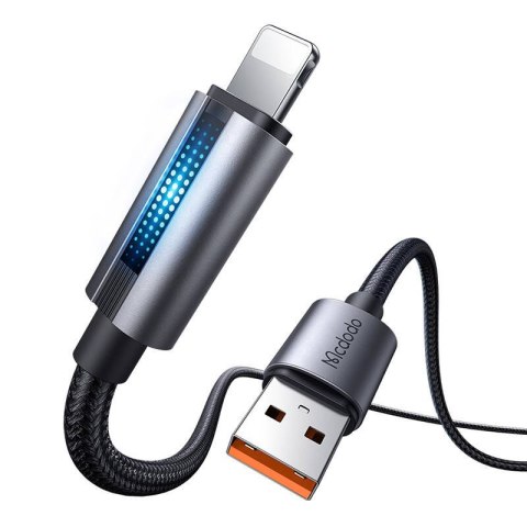 Kabel Mcdodo CA-5660 USB-A do Lightning z pulsującym światłem 1,2m (czarny) Kabel Mcdodo CA-5660 USB-A do Lightning z pulsującym światłem 1,2m (czarny)