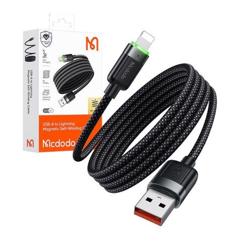 Kabel USB-A do Lightning Mcdodo CA-6000, 3A, samozwijalny Kabel USB-A do Lightning Mcdodo CA-6000, 3A, samozwijalny
