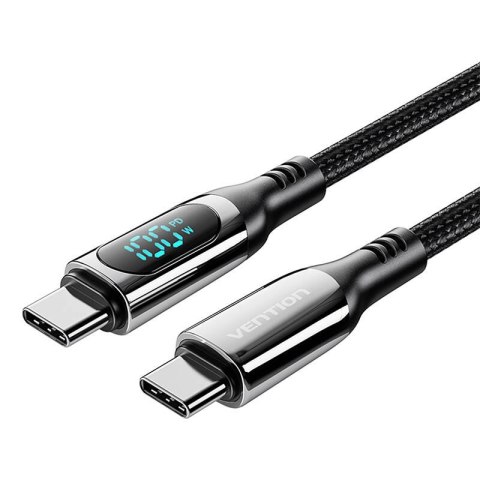 Kabel USB Vention TAYBAV USB 2.0 C-C 100 W 5A 1.2M (czarny) Kabel USB Vention TAYBAV USB 2.0 C-C 100 W 5A 1.2M (czarny)