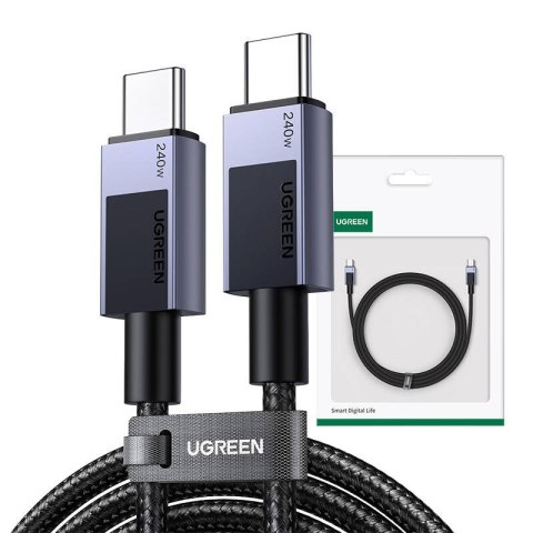 Kabel ładujący Ugreen USB-C to USB-C PD L513 (szary) 2m Kabel ładujący Ugreen USB-C to USB-C PD L513 (szary) 2m