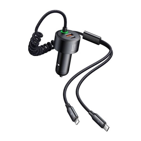 Ładowarka samochodowa Mcdodo CC-0370, USB-C, Lightning, 120W, chowane kable Ładowarka samochodowa Mcdodo CC-0370, USB-C, Lightning, 120W, chowane kable