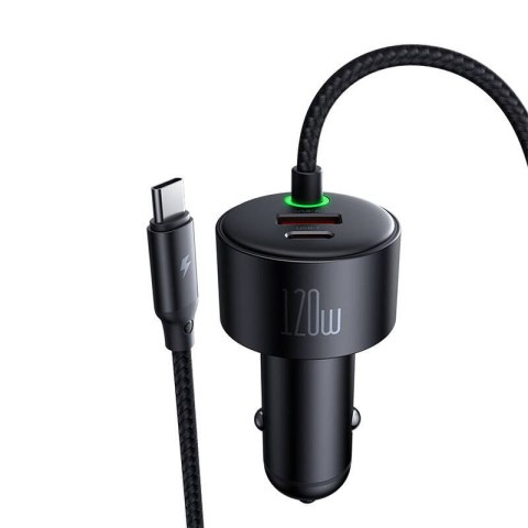 Ładowarka samochodowa Mcdodo CC-0370, USB-C, Lightning, 120W, chowane kable Ładowarka samochodowa Mcdodo CC-0370, USB-C, Lightning, 120W, chowane kable