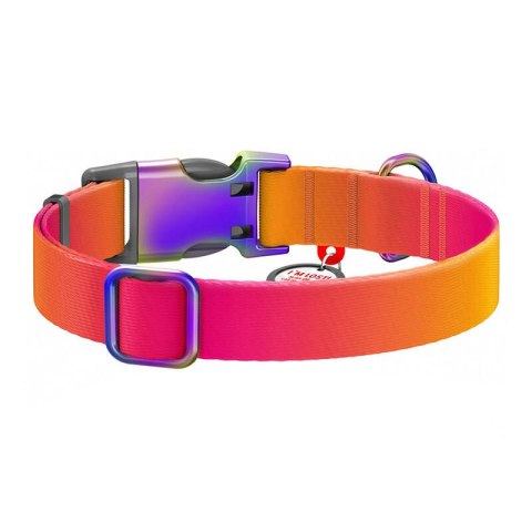 Obroża nylonowa z kodem QR dla psa Waudog gradient, pomaranczowa , rozmiar XL Obroża nylonowa z kodem QR dla psa Waudog gradient, pomaranczowa , rozmiar XL