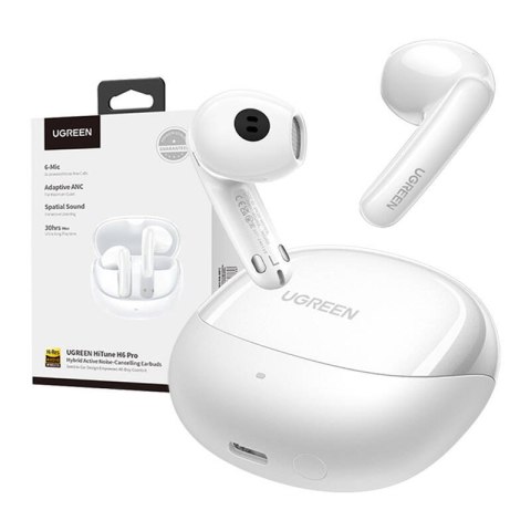 Słuchawki douszne Ugreen HiTune H6 Pro Hybrid z redukcją szumów WS203 (białe) Słuchawki douszne Ugreen HiTune H6 Pro Hybrid z redukcją szumów WS203 (białe)