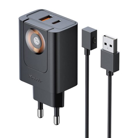 Ładowarka 2w1 USB-C+A McDodo CH-3700 30W, czarna Ładowarka 2w1 USB-C+A McDodo CH-3700 30W, czarna
