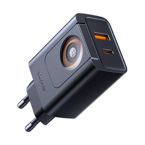 Ładowarka 2w1 USB-C+A McDodo CH-3700 30W, czarna Ładowarka 2w1 USB-C+A McDodo CH-3700 30W, czarna