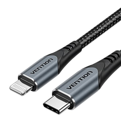 Ładowarka GaN Vention USB-C 20W + Kabel USB-C-L 1m (Szara) Ładowarka GaN Vention USB-C 20W + Kabel USB-C-L 1m (Szara)