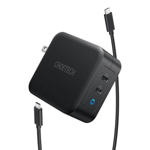 Ładowarka sieciowa Choetech PD6008 2xUSB-C PD 100W GaN Ładowarka sieciowa Choetech PD6008 2xUSB-C PD 100W GaN