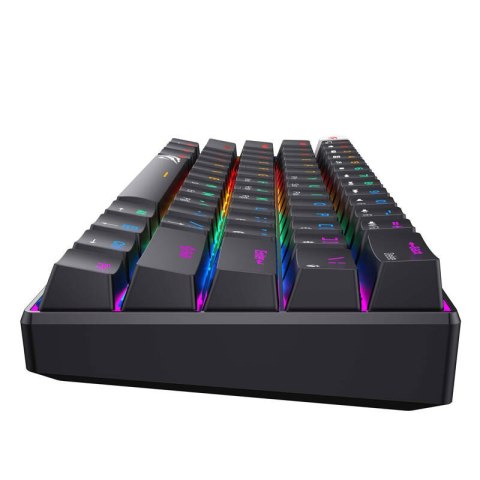 Przewodowa klawiatura mechaniczna / gamingowa RGB Havit KB903L (czarna) Przewodowa klawiatura mechaniczna / gamingowa RGB Havit KB903L (czarna)