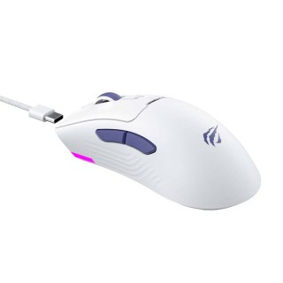 Przewodowa mysz gamingowa Havit MS966 RGB (biała)