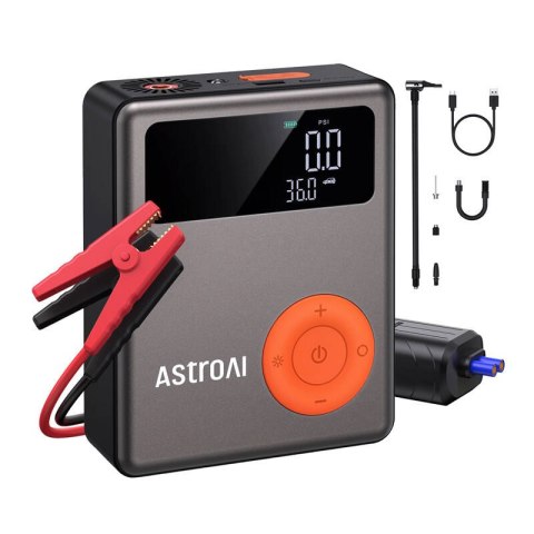AstroAI DK-MG139 4w1: Jump starter + Kompresor 150PSI + Powerbank + Latarka
