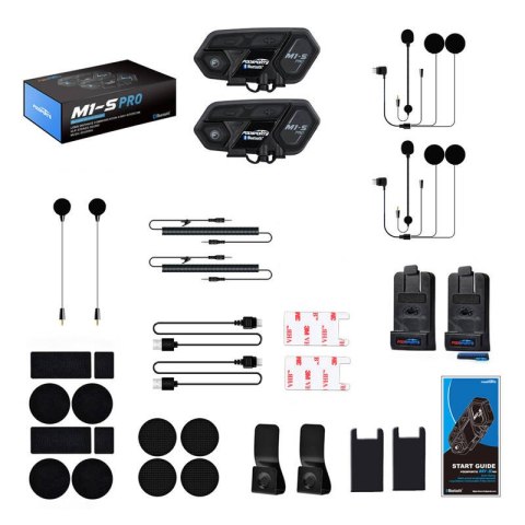 Interkom motocyklowy Fodsports M1-S Pro dwupak (czarny) Interkom motocyklowy Fodsports M1-S Pro dwupak (czarny)