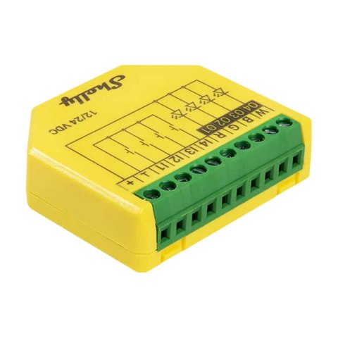 Sterownik taśm LED Shelly Plus RGBW PM WiFi/Bluetooth Sterownik taśm LED Shelly Plus RGBW PM WiFi/Bluetooth