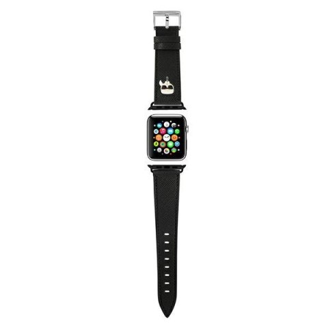 Karl Lagerfeld Saffiano Karl Head - Pasek do Apple Watch 42/44/45 mm (czarny) Karl Lagerfeld Saffiano Karl Head - Pasek do Apple Watch 42/44/45 mm (czarny)