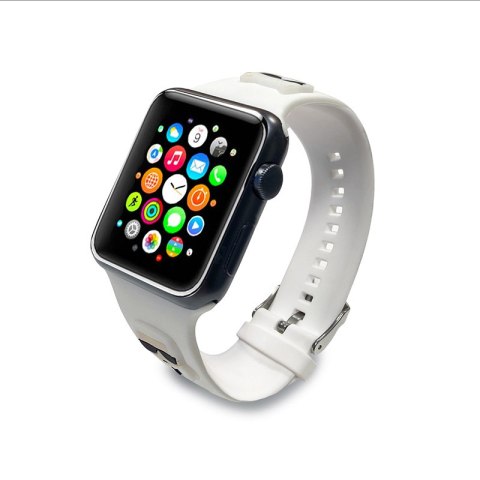 Karl Lagerfeld Silicone Karl & Choupette Heads - Pasek do Apple Watch 42/44/45/49 mm (biały) Karl Lagerfeld Silicone Karl & Choupette Heads - Pasek do Apple Watch 42/44/45/49 mm (biały)