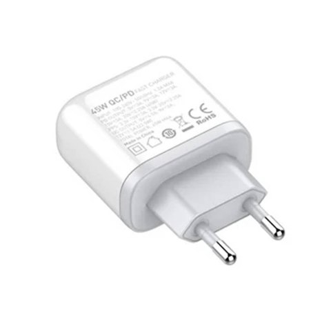 Ładowarka sieciowa LDNIO A2526C USB, USB-C 45W + Kabel USB-C - USB-C Ładowarka sieciowa LDNIO A2526C USB, USB-C 45W + Kabel USB-C - USB-C