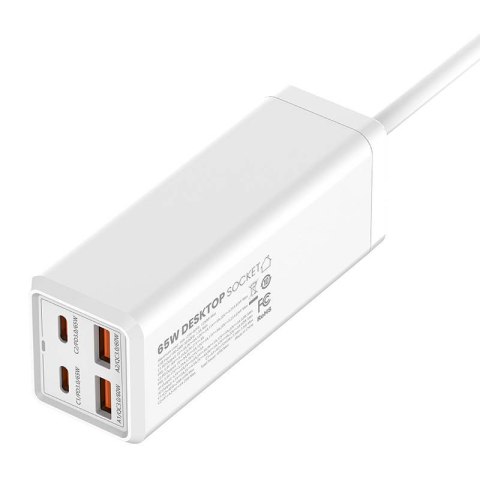 Listwa zasilająca z 1 gniazdem AC, 2x USB, 2x USB-C LDNIO SC1418, EU/US, 2500W (biała) Listwa zasilająca z 1 gniazdem AC, 2x USB, 2x USB-C LDNIO SC1418, EU/US, 2500W (biała)