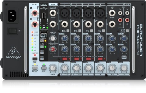Behringer PMP500MP3 mikser audio 8 kan. Czarny Behringer PMP500MP3 mikser audio 8 kan. Czarny