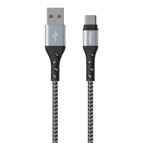 Energizer Ultimate - Kabel połączeniowy USB-A do USB-C 2m (Srebrny) Energizer Ultimate - Kabel połączeniowy USB-A do USB-C 2m (Srebrny)