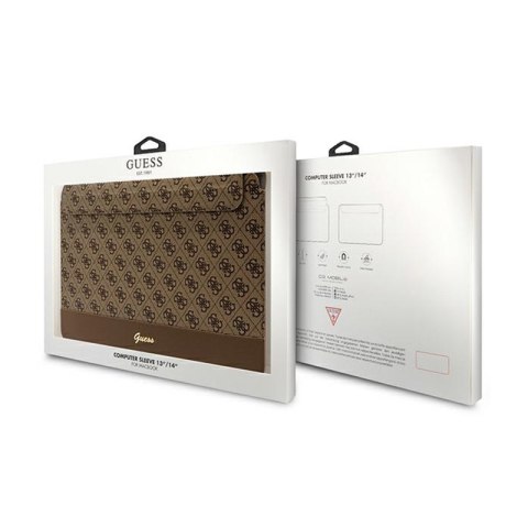 Guess 4G Stripe Metal Logo Computer Sleeve - Etui na notebooka 14" (Brązowy) Guess 4G Stripe Metal Logo Computer Sleeve - Etui na notebooka 14" (Brązowy)