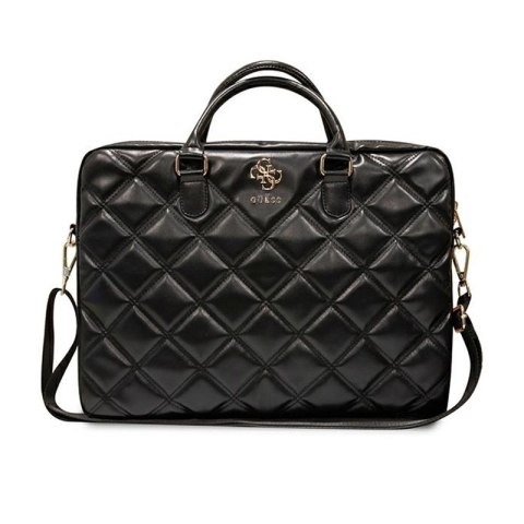 Guess Quilted 4G Computer Bag - Torba na notebooka 15" / 16" (czarny) Guess Quilted 4G Computer Bag - Torba na notebooka 15" / 16" (czarny)