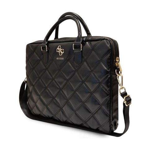 Guess Quilted 4G Computer Bag - Torba na notebooka 15" / 16" (czarny) Guess Quilted 4G Computer Bag - Torba na notebooka 15" / 16" (czarny)