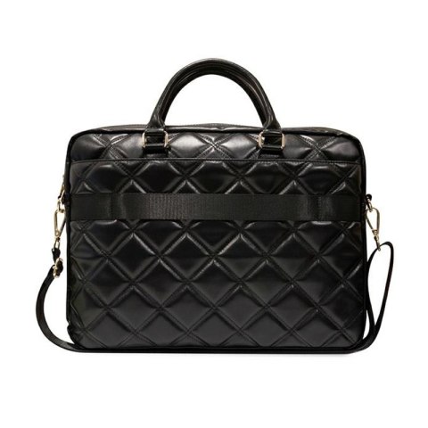 Guess Quilted 4G Computer Bag - Torba na notebooka 15" / 16" (czarny) Guess Quilted 4G Computer Bag - Torba na notebooka 15" / 16" (czarny)