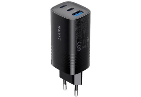 Ładowarka Havit UC20 EU USB-C+USB-C+USB-A (czarny) Ładowarka Havit UC20 EU USB-C+USB-C+USB-A (czarny)
