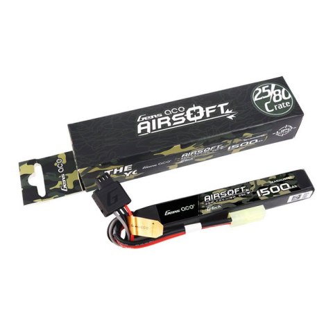 Akumulator Gens ace G-Tech 25C 1500mAh 2S1P 7.4V Airsoft Gun z konektorem mini Tamiya Plug Akumulator Gens ace G-Tech 25C 1500mAh 2S1P 7.4V Airsoft Gun z konektorem mini Tamiya Plug
