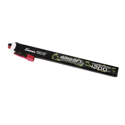 Akumulator Gens Ace 25C 1200mAh 3S1P 11.1V Airsoft Gun Lipo z konektorem T Plug Long size Akumulator Gens Ace 25C 1200mAh 3S1P 11.1V Airsoft Gun Lipo z konektorem T Plug Long size