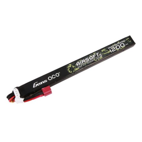 Akumulator Gens Ace 25C 1200mAh 3S1P 11.1V Airsoft Gun Lipo z konektorem T Plug Long size Akumulator Gens Ace 25C 1200mAh 3S1P 11.1V Airsoft Gun Lipo z konektorem T Plug Long size