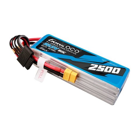 Akumulator Gens ace G-Tech 2500mAh 22.2V 80C 6S1P Lipo z konektorem XT60 plug Akumulator Gens ace G-Tech 2500mAh 22.2V 80C 6S1P Lipo z konektorem XT60 plug