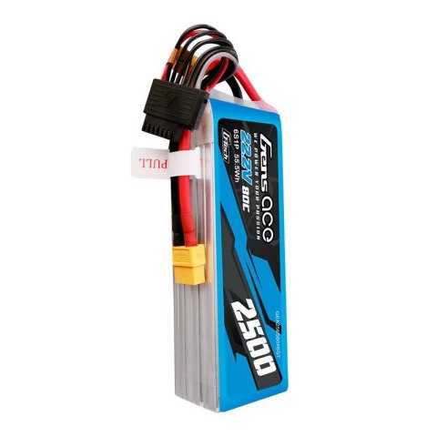 Akumulator Gens ace G-Tech 2500mAh 22.2V 80C 6S1P Lipo z konektorem XT60 plug Akumulator Gens ace G-Tech 2500mAh 22.2V 80C 6S1P Lipo z konektorem XT60 plug