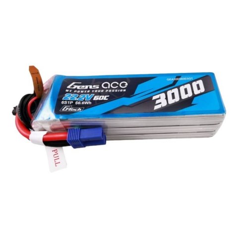 Akumulator Gens ace G-Tech 3000mAh 22.2V 60C 6S1P Lipo z konektorem EC5 plug Akumulator Gens ace G-Tech 3000mAh 22.2V 60C 6S1P Lipo z konektorem EC5 plug