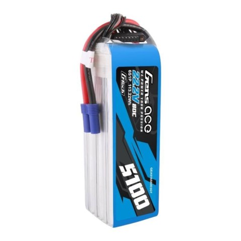 Akumulator Gens ace G-Tech 5100mAh 80C 22.2V 6S1P Lipo z konektorem EC5 plug Akumulator Gens ace G-Tech 5100mAh 80C 22.2V 6S1P Lipo z konektorem EC5 plug