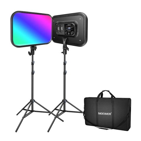 Zestaw studyjny Neewer RGB168 RGB LED, dwie lampy 60W 2500-8500K + statywy Zestaw studyjny Neewer RGB168 RGB LED, dwie lampy 60W 2500-8500K + statywy