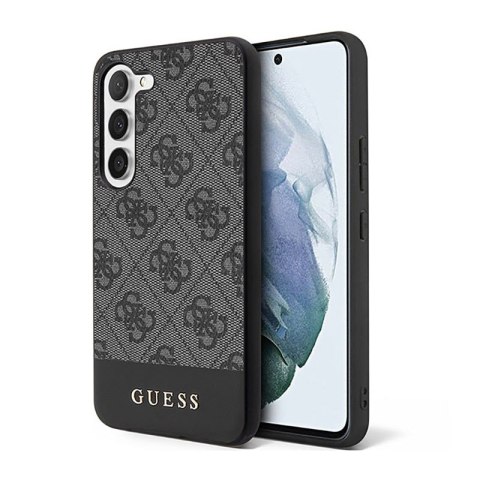 Guess 4G Bottom Stripe Metal Logo Collection - Etui Samsung Galaxy S23 (czarny) Guess 4G Bottom Stripe Metal Logo Collection - Etui Samsung Galaxy S23 (czarny)
