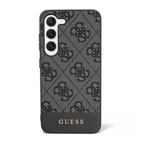 Guess 4G Bottom Stripe Metal Logo Collection - Etui Samsung Galaxy S23 (czarny) Guess 4G Bottom Stripe Metal Logo Collection - Etui Samsung Galaxy S23 (czarny)