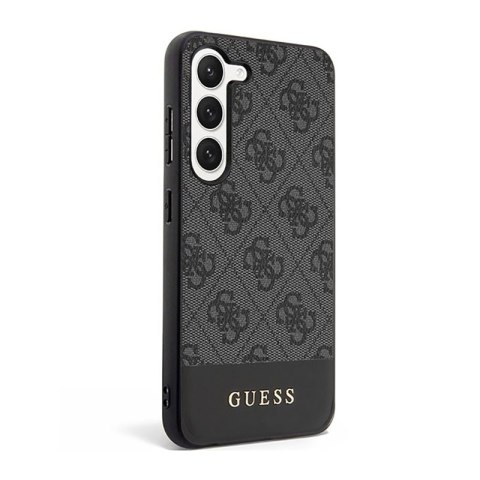 Guess 4G Bottom Stripe Metal Logo Collection - Etui Samsung Galaxy S23 (czarny) Guess 4G Bottom Stripe Metal Logo Collection - Etui Samsung Galaxy S23 (czarny)