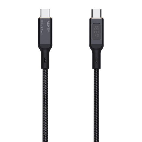 Kabel USB-C do USB-C Aukey CB-MCC102, 100W, 1.8m (czarny) Kabel USB-C do USB-C Aukey CB-MCC102, 100W, 1.8m (czarny)
