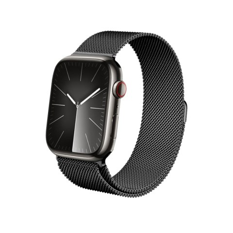 Crong Milano Steel - Pasek ze stali nierdzewnej do Apple Watch 42/44/45/46/49 mm (grafitowy)