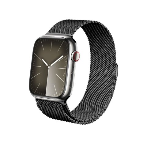 Crong Milano Steel - Pasek ze stali nierdzewnej do Apple Watch 42/44/45/46/49 mm (grafitowy)
