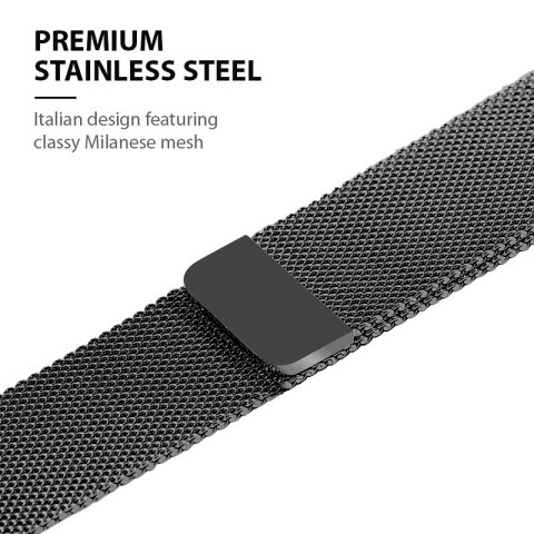 Crong Milano Steel - Pasek ze stali nierdzewnej do Apple Watch 42/44/45/46/49 mm (grafitowy)