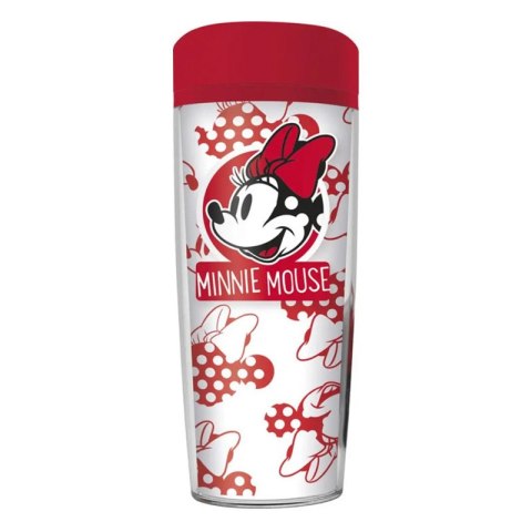 Minnie Mouse - Kubek podróżny 533 ml (Biały/Czerwony) Minnie Mouse - Kubek podróżny 533 ml (Biały/Czerwony)