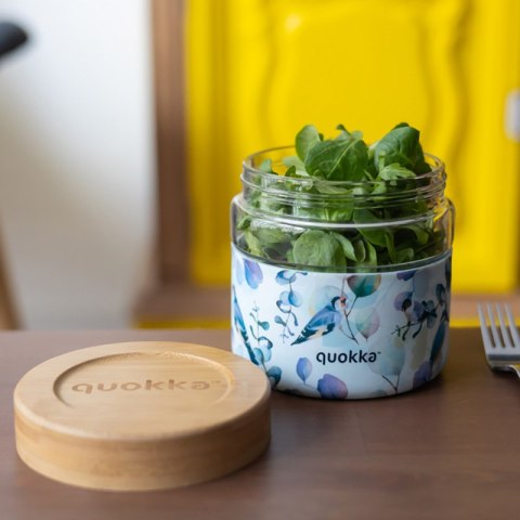 Quokka Deli Food Jar - Pojemnik szklany na żywność / lunchbox 820 ml (Blue Nature) Quokka Deli Food Jar - Pojemnik szklany na żywność / lunchbox 820 ml (Blue Nature)