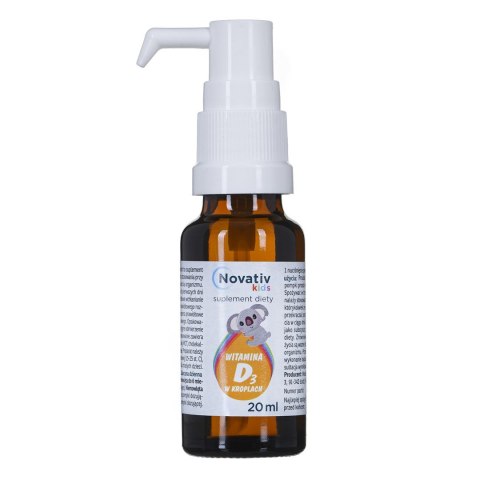 Novativ Kids Witamina D3 w kroplach 20ml